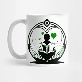 I love to Read Green Mug